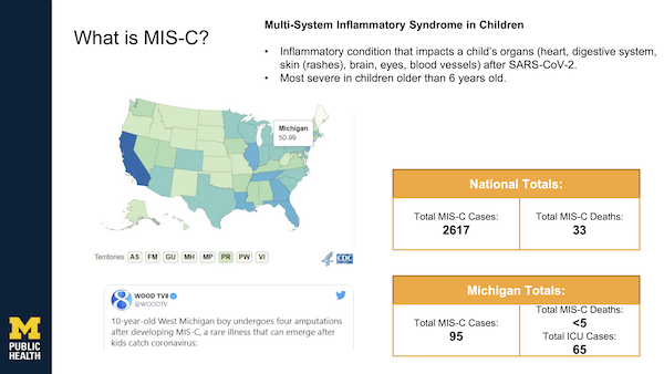 image  of the first slide from the Multi-System Inflammatory Syndrome in Children slide deck